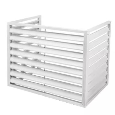 ZPRYZHD Outdoor Air Conditioner Cover, Air Conditioner Frame with Exterior Fence Screen, Fence to Hide Air Conditioner, Noise Reduction, Suitable for Indoor and Outdoor(White,100x50x70cm)