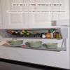 JOMRTS Pull Out Spice Rack Organizer, Under Cabinet Drop-Down Folding Rack with Door, Heavy-Duty Down Shelf, Wall Mounted Floating Shelf for Over The Stove (Metallic 70cm Cabinet) view 4