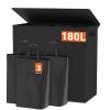 WOWLIVE 180L Laundry Hamper with Lid 3 Section,Large Laundry Basket with Removable Bags and Handles,Collapsible Dirty Clothes Hampers for Laundry,Laundry Basket Organizer for Laundry Room,Dorm,Black view 1