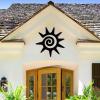 LARNT Kokopelli Metal Sun, Kokopelli Metal Wall Art, Sun Wall Sign, Southwestern Wall Hanging Outdoor, Southwestern Wall Art, Patio and Garden Decor, Outdoor Wall Decor (Black, 35"x35"|90x90cm) view 2