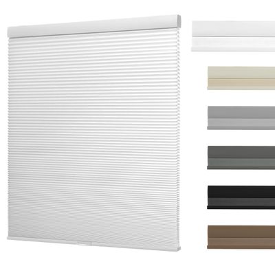 HOTSOON Cordless Cellular Shades for Windows Light Filtering Honeycomb Blinds Easy to Install Noise Reduction Thermal Insulated for Home, Light Filtering-White, 65" W x 72" H