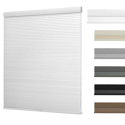 HOTSOON Cordless Cellular Shades for Windows Light Filtering Honeycomb Blinds Easy to Install Noise Reduction Thermal Insulated for Home, Light Filtering-White, 65" W x 86" H