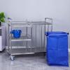 Rolling Laundry Hamper Laundry Cart with Wheels Laundry Sorter Cart Movable Bathroom Organizer Laundry Storage Baskets with Heavy Duty Rolling Wheels(90 * 50 * 90cm) view 2