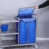 Rolling Laundry Hamper Laundry Cart with Wheels Laundry Sorter Cart Movable Bathroom Organizer Laundry Storage Baskets with Heavy Duty Rolling Wheels(90 * 50 * 90cm) view 3