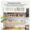 JOMRTS 26.7" Pull-Down Folding Cabinet Organizer, 2-Tier Wall Storage Cabinet, Under Shelf Spice Rack, Kitchen Cabinet Pull Down Shelf view 4