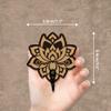 AHANDMAKER 2 Sets Elephant and Lotus Key Holder Wall Mounted, Wooden Elephant Wall Hooks Key Holder for Wall Key Organizer, Lotus Decor Hanger for Room Wooden Hooks for Keys Home Decor with Hook view 3