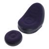 S03 Inflatable Loungers Air Sofa, Graffiti Flocking Surface, with Foot Stool, Foldable Blow Up Sofa, 45.7in L 32.7in W 37.8in H (Dark Blue) view 1