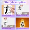 CREATCABIN 12Pcs Christmas Silhouettes Mason Jar Decor Christmas Tree Laser Cut Cardboard Scrapbook Cutouts Die Cuts PVC Decoration for DIY Crafts Lantern Jars Wall Window Glass 3.9x3.5Inch-No Sticker view 4