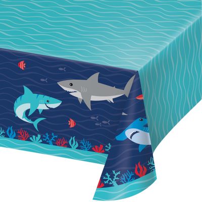 Trendware Shark Party Paper Tablecloths, 3 Count