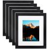 ArtToFrames 6x9 Inch Black Picture Frame, 5 - Pack, This 1.25 inch Custom MDF Poster Frame is Black Satin, Comes with Regular Glass (Frame_Pack_5_5180-6x9) view 1
