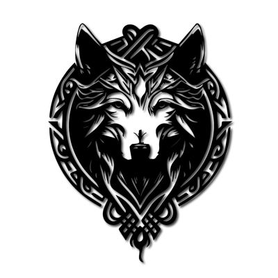 ZGSYH Wolf Head Metal Wall Art,New Wild Wolf Metal Wall Decor,Animal Silhouette Sculpture,Wolf Wall Hangings Decor for Farmhouse Living Room Office Yard
