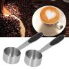 30ml Stainless Steel Coffee Bean Measuring Spoon, Large Capacity Comfortable Feel, Deep Design, 13.8cm Long Handle, for Home Kitchen Bar Shop, Silicone Handle view 2