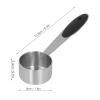 30ml Stainless Steel Coffee Bean Measuring Spoon, Large Capacity Comfortable Feel, Deep Design, 13.8cm Long Handle, for Home Kitchen Bar Shop, Silicone Handle view 3