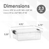 Superio Clear Storage Boxes with Lids, 2.3 Quart Plastic Container Bins for Organizing, Stackable Crates, BPA Free, Non Toxic, Odor Free, Organizers for Home, Office and Dorm, 4 Pack view 2