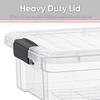 Superio Clear Storage Boxes with Lids, 2.3 Quart Plastic Container Bins for Organizing, Stackable Crates, BPA Free, Non Toxic, Odor Free, Organizers for Home, Office and Dorm, 4 Pack view 3