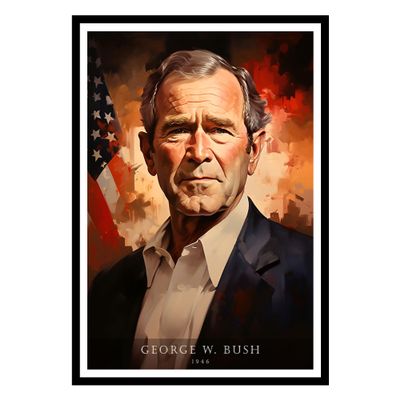01September George W. Bush Poster, George W. Bush Wall Art, USA Presidents Poster, US History, Patriotic Wall Decor for Office, Home, Living Room - George W. Bush Print (UNFRAMED), 12x18