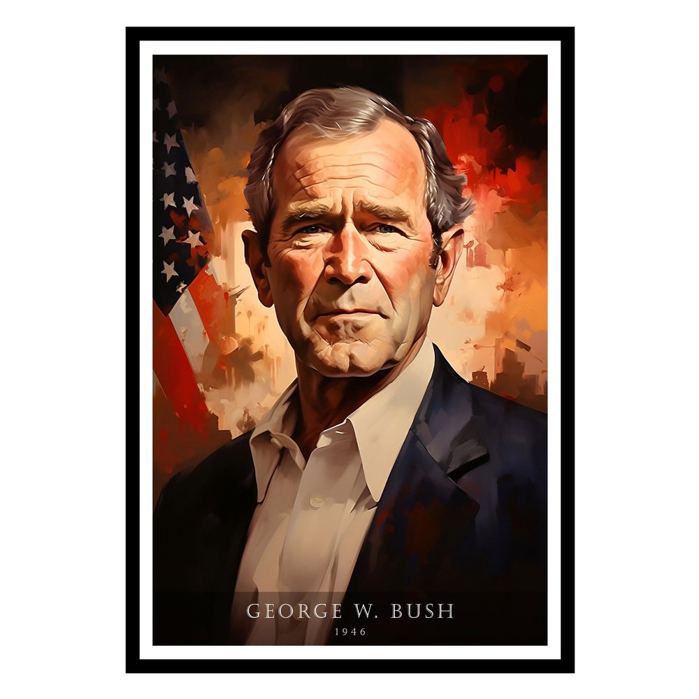 01September George W. Bush Poster, George W. Bush Wall Art, USA Presidents Poster, US History, Patriotic Wall Decor for Office, Home, Living Room - George W. Bush Print (UNFRAMED), 12x18