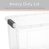 Superio Clear Storage Boxes with Lids, 14.25 Quart Plastic Container Bins for Organizing, Stackable Crates, BPA Free, Non Toxic, Odor Free, Organizers for Home, Office and Dorm, 4 Pack view 4