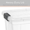 Superio Clear Storage Boxes with Lids, 26.5 Quart Plastic Container Bins for Organizing, Stackable Crates, BPA Free, Non Toxic, Odor Free, Organizers for Home, Office and Dorm, 5 Pack view 4