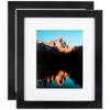 ArtToFrames 6x32 Inch Black Picture Frame, 2 - Pack, This 1.25 inch Custom MDF Poster Frame is Black Satin, Comes with Economy Acrylic (Frame_Pack_2_5180-6x32) view 1