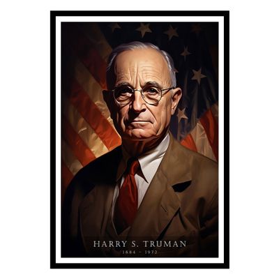 01September Harry S. Truman Poster, Harry S. Truman Wall Art, USA Presidents Poster, US History, Patriotic Wall Decor for Office, Home, Living Room - Harry S. Truman Print (UNFRAMED)