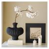 Zentoria Lantern Ceramic Vase, Modern Dried Flower Arrangement Irregular Vase Ornaments, Matte Pampas Vase, Bohemian Style Home Decor, For Centerpiece Wedding, Dining Table, Party, Living Room, Office view 2