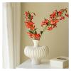 Zentoria Lantern Ceramic Vase, Modern Dried Flower Arrangement Irregular Vase Ornaments, Matte Pampas Vase, Bohemian Style Home Decor, For Centerpiece Wedding, Dining Table, Party, Living Room, Office view 3