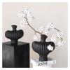 Zentoria Lantern Ceramic Vase, Modern Dried Flower Arrangement Irregular Vase Ornaments, Matte Pampas Vase, Bohemian Style Home Decor, For Centerpiece Wedding, Dining Table, Party, Living Room, Office view 4