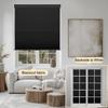 BERISSA Pull Down Cordless Cellular Shades 100% Blackout Room Darkening Window Shades for Home, Custom Size Easy to Install Thermal Insulated Honeycomb Blinds for Door(76" W x 80" H) Black view 2