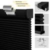 BERISSA Pull Down Cordless Cellular Shades 100% Blackout Room Darkening Window Shades for Home, Custom Size Easy to Install Thermal Insulated Honeycomb Blinds for Door(76" W x 80" H) Black view 3