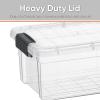 Superio Clear Storage Boxes with Lids, 3.4 Quart Plastic Container Bins for Organizing, Stackable Crates, BPA Free, Non Toxic, Odor Free, Organizers for Home, Office and Dorm, 4 Pack view 3