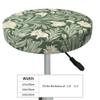 Velvet Round Stool Covers, 3 Layers Round Seat Cover with Thin Pad, Sage Green Tulip Bar Stool Cushion Cover Stretch Bar Chair Covers for 12-14" Inch Chair view 4