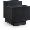 Meridian Furniture 256Black-ET Mateo Collection Modern | Contemporary Multi-Level End Table with Rich Black Finished Oak Veneer, 22.5" W x 20" D x 22.5" H, Black view 1