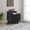 Meridian Furniture 256Black-ET Mateo Collection Modern | Contemporary Multi-Level End Table with Rich Black Finished Oak Veneer, 22.5" W x 20" D x 22.5" H, Black view 2