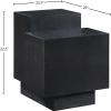 Meridian Furniture 256Black-ET Mateo Collection Modern | Contemporary Multi-Level End Table with Rich Black Finished Oak Veneer, 22.5" W x 20" D x 22.5" H, Black view 3