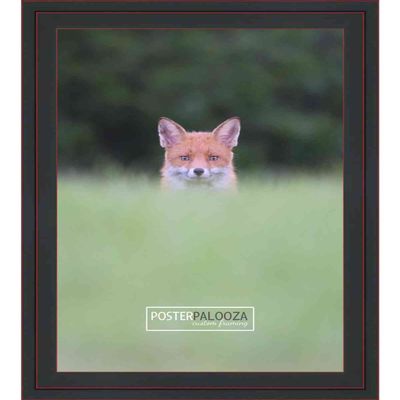 Poster Palooza 8x14 Frame Black Complete Wood Picture Frame with UV Acrylic Plexiglass, Foam Board Backing & Hardware Included