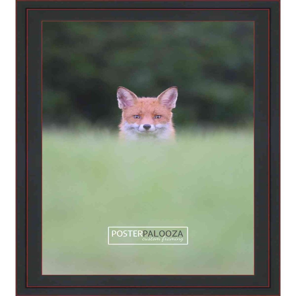 Poster Palooza 8x14 Frame Black Complete Wood Picture Frame with UV Acrylic Plexiglass, Foam Board Backing & Hardware Included