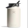Hydro Flask Water Bottle - Insulated Stainless Steel - Wide Straw Lid, Non Spill, Leakproof in 40 Oz Ivory view 1
