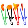 OmniMart Glow in The Dark Chopsticks Reusable, Snack Chopsticks for Gamers, Chopstick Trainers, Keep Fingers Clean with our Finger Chopsticks, Perfect Chopsticks for Beginners (4, Black) view 1