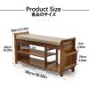 Shoe Rack For Entryway Shoe Storage Bench Entryway Storage Bench With Side Rack With Seating Cushion Corner Shoe Rack Narrow Shoe Storage Cabinet Of Wood Shoe Rack For Entryway Hallway(Yellow,100x49x2 view 3