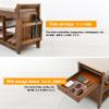 Shoe Rack For Entryway Shoe Storage Bench Entryway Storage Bench With Side Rack With Seating Cushion Corner Shoe Rack Narrow Shoe Storage Cabinet Of Wood Shoe Rack For Entryway Hallway(Yellow,100x49x2 view 4
