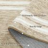 OJIA Modern Bordered Washable Runners for Hallways Printed 2'X8' Kitchen Rug Non Slip, Beige Bathroom Rug Runner Low Pile Long Soft Carpet Runner for Entryway Bedroom Laundry view 3