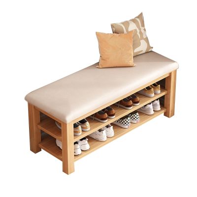 Bench Shoe Rack Entryway Shoe Storage Cabinet With Comfortable Seat 2-Tier Shoe Storage Bench Corner Shoe Rack Shoe Rack For Entryway Hallway Shoe Organizer For Entryway,Bedroom(White,80x30x44cm)