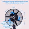 Yqyc Misting Fan Outdoor Commercial Oscillating Pedestal Fan with Mist, 3 Speeds, 260W/350W, with 40L Standalone Tank, for Patio, Outside Restaurant, Garage, Gym, Factory Workshop(81cm/31.2in) view 3