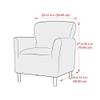 TEYFKA High Stretch Armchair Covers,Super Stretch Non Slip Sofa Cover 1 Seater 1-Piece Elastic Couch Protector Chair Slipcover with Arms,Bronze view 3