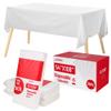 Airbin Plastic Table Cloth, 36 Packs White Plastic Tablecloth 54 x 108 Inch Disposable Tablecloths for Rectangle Tables Sturdy Leakproof PEVA Party Table Cover for Birthday Camping Gathering view 1