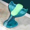 BABETRUE Soap Box Soap Box Free Punch Suction Cup Wall-Mounted Creative Fashion Indoor Washbasin Bathroom Kitchen Dormitory Drain Soap Box Rack Soap Holder(D) view 4
