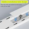 GZDXBF Double Row Ceiling Curtain Track (Ceiling Mounted) Sliding Curtain Rail for Living Room Bedroom Room Divider Conjoined Double Curtain Tracks System(Black,130cm/51.1in) view 4