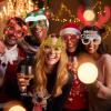 GoosWexmzl 36 Pcs Christmas Glasses Frames, Christmas Tree Santa Reindeer Glitter Eyeglasses, Holiday Favors Photo Booth props view 4