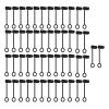 50 Pieces Black Pour Spout Caps Beverage Dispenser Caps Pour Spout Caps Liquor Pourer Cover PVC view 1